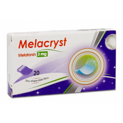 MELACRYST 3 MG ( MELATONIN ) 20 ORO-DISPERSIBLE FILMS
